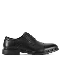 Półbuty Sergio Bardi. Czarne eleganckie półbuty Sergio Bardi, bez wzorów, bez obcasa, bez zapięcia. Za 159.99 zł.