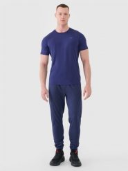 4F Spodnie treningowe szybkoschnące męskie - granatowe 3XL. Niebieskie spodnie treningowe długie 4F, m, bez wzorów, z dresówki. W wyprzedaży za 129.99 zł.