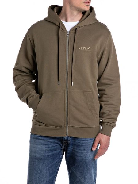 Replay Bluza w kolorze brązowym rozmiar: XL. Brązowe bluzy Replay, xl, bez wzorów, z bawełny, bez kaptura. Za 244.95 zł.