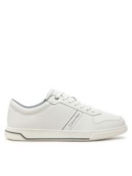 Calvin Klein Sneakersy Low Top Lace Up Logo HM0HM01491 Biały. Białe buty sportowe casual CALVIN KLEIN, bez wzorów, ze skóry, bez zapięcia. Za 389.99 zł.