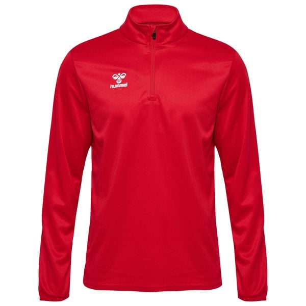 Bluza dresowa 1/2 zip Hummel Essential. Czerwone bluzy Hummel, xl, bez wzorów, z dresówki, bez kaptura. Za 173.50 zł.