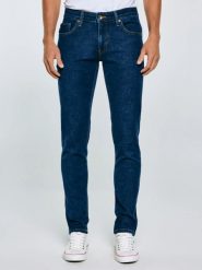 Jeansy męskie skinny granatowe Jeffray 663. Niebieskie spodnie materiałowe BIG STAR, na imprezę, l, bez wzorów, z denimu, eleganckie, z obniżonym stanem. Za 299.99 zł.