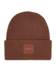 Guess Czapka AM9695 POL01 Brązowy. Brązowe czapki zimowe Guess, z aplikacjami, z materiału. Za 154.99 zł.