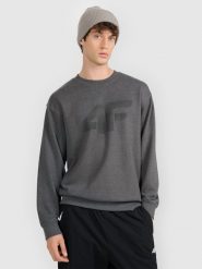 4F Bluza dresowa nierozpinana bez kaptura męska - szara M. Szare bluzy 4F, m, bez wzorów, z bawełny, bez kaptura. Za 129.99 zł.