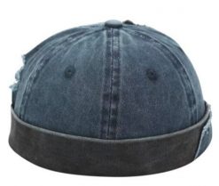 Czapka Dokerka, Niebieska, Retro - Vintage Wiosenno-Letnia, z Regulacją Rozmiaru, Bawełniana. Niebieskie czapki zimowe Pako Jeans, bez wzorów, z bawełny. Za 49.00 zł.