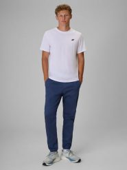 4F Spodnie casual joggery męskie - denim XXL. Niebieskie joggery i bojówki 4F, m, bez wzorów, z bawełny, casualowe, z standardowym stanem. Za 179.99 zł.