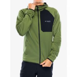 Bluza z kapturem męska Columbia Triple Canyon Grid Fleece Hooded Full Zip II. Zielone bluzy Columbia, na zimę, l, bez wzorów, z kapturem. Za 381.99 zł.