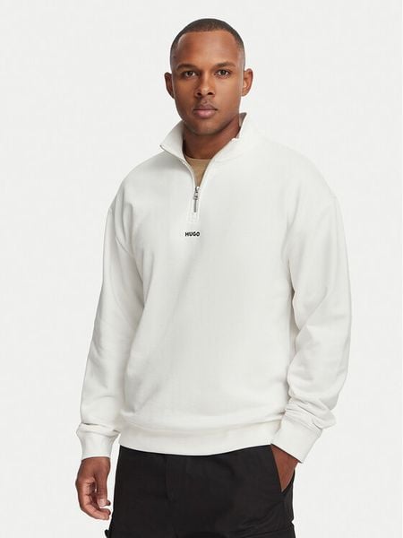 HUGO Bluza Durty244 50525881 Kremowy Relaxed Fit. Białe bluzy Hugo, l, bez wzorów, z bawełny, bez kaptura. Za 449.99 zł.