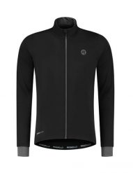 Kurtka rowerowa męska Rogelli Essential. Czarne kurtki Rogelli, m, bez wzorów, z gumy, bez kaptura. Za 419.99 zł.