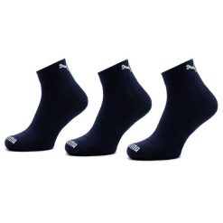 Zestaw 2 par wysokich skarpet unisex Puma. Niebieskie skarpety Puma, bez wzorów. Za 39.99 zł.