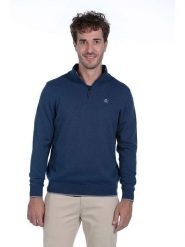 The Time of Bocha Sweter w kolorze granatowym rozmiar: M. Niebieskie swetry nierozpinane The Time of Bocha, m, bez wzorów, z bawełny, bez kołnierzyka, bez ramiączek. Za 126.45 zł.