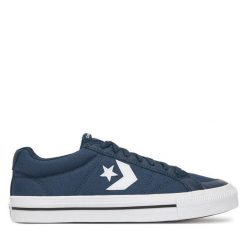 Converse. Niebieskie trampki sportowe Converse, bez wzorów, bez zapięcia, tenisowe. Za 179.99 zł.