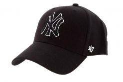 Czapka z daszkiem - New York Yankees Czapka regulowana. Niebieskie czapki z daszkiem 47 Brand, bez wzorów, z materiału. Za 190.50 zł.