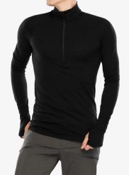 Bluza termoaktywna męska Houdini Desoli Light Half Zip. Czarne bielizna termoaktywna Houdini, l, bez wzorów, z materiału, bez ramiączek, snowboardowy. Za 357.49 zł.