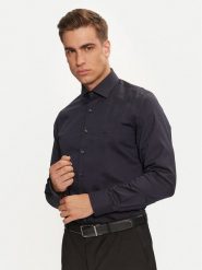 Michael Kors Koszula MK0DS01294 Granatowy Regular Fit. Niebieskie koszule Michael Kors, m, bez wzorów, z bawełny, bez kołnierzyka, bez ramiączek. Za 289.99 zł.