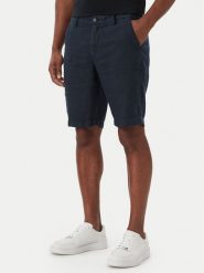 KARL LAGERFELD Szorty materiałowe 265320 562818 Granatowy Regular Fit. Niebieskie szorty KARL LAGERFELD, m, bez wzorów, ze lnu. Za 383.99 zł.