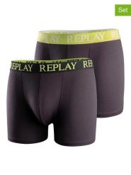 Replay Underwear Bokserki (2 pary) w kolorze czarnym rozmiar: XL. Czarne bokserki Replay Underwear, xl, bez wzorów. Za 43.99 zł.
