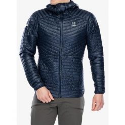 Kurtka ocieplana męska Haglofs L.I.M. Mimic Hood. Niebieskie kurtki Haglöfs, l, bez wzorów, bez kaptura. Za 844.99 zł.