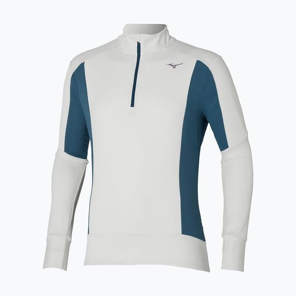 Bluza do biegania męska Mizuno Warmalite Half Zip. Białe bluzy Mizuno, m, bez wzorów, bez kaptura. W wyprzedaży za 149.99 zł.