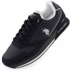 Obuwie męskie U.S. Polo Assn. trampki czarne. Czarne trampki U.S. Polo Assn., m, bez wzorów, bez zapięcia. Za 256.99 zł.