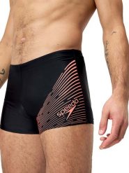 Speedo Kąpielówki "Eco Medley" w kolorze czarno-pomarańczowym rozmiar: 5. Czarne kąpielówki Speedo, bez wzorów, z materiału. Za 124.95 zł.