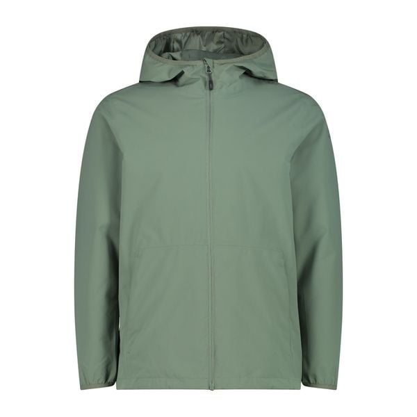 Kurtka przeciwdeszczowa z stałym kapturem CMP. Zielone kurtki CMP, bez wzorów, z softshellu. W wyprzedaży za 304.00 zł.