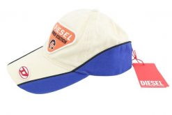 Czapka męska Diesel C-Pavel One Size - bawełniana, haftowana. Białe czapki z daszkiem Diesel, bez wzorów, z bawełny. Za 321.99 zł.