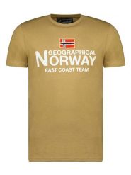 Geographical Norway Koszulka "Jacky" w kolorze beżowym rozmiar: M. Brązowe bezrękawniki Geographical Norway, m, bez wzorów, z bawełny, bez kołnierzyka, bez ramiączek. Za 57.06 zł.