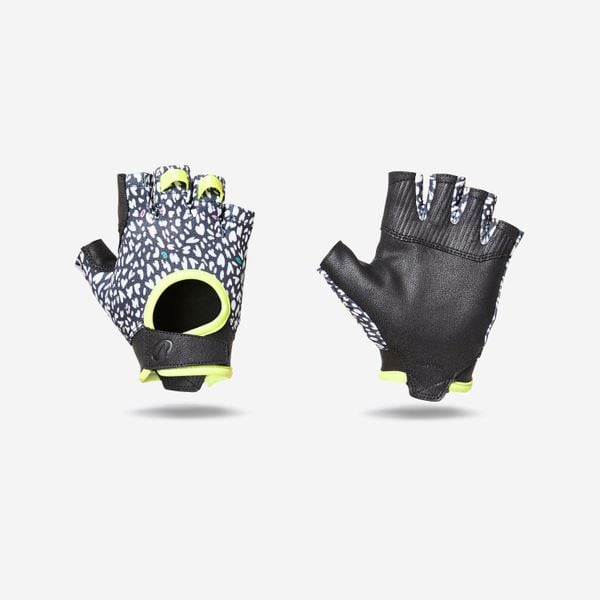 Rękawiczki fitness Domyos. Białe rękawiczki DOMYOS, bez wzorów, z materiału. Za 29.99 zł.