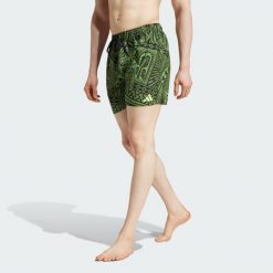 Szorty adidas x FARM 3-Stripes Swim 5-Inch. Czarne odzież kąpielowa Adidas, m, bez wzorów, z materiału, sportowe. Za 199.00 zł.