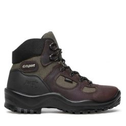 Trekkingi Grisport. Brązowe trekkingi Grisport, bez wzorów, bez zapięcia. Za 279.99 zł.