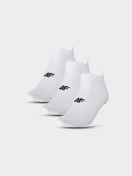 4F Skarpetki treningowe przed kostkę (3-pack) męskie - białe 43-46. Białe skarpety 4F, bez wzorów, z elastanu. Za 44.99 zł.