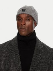 Hugo Czapka Xola_Metal 50527250 Szary. Szare czapki zimowe Hugo, bez wzorów, z materiału. Za 349.99 zł.