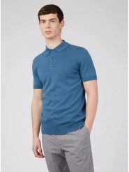 Ben Sherman Koszulka polo w kolorze niebieskim rozmiar: L. Niebieskie koszulki polo Ben Sherman, l, bez wzorów, z bawełny, bez kołnierzyka, bez ramiączek. Za 168.06 zł.