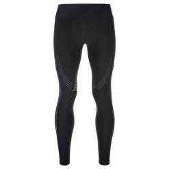 Męskie legginsy do biegania Kilpi GEARS-M. Czarne legginsy długie sportowe Kilpi, m, bez wzorów, z nylonu, do biegania. Za 215.49 zł.