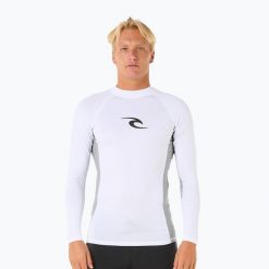 Longsleeve do pływania męski Rip Curl Waves UPF Performance. Białe odzież kąpielowa Rip Curl, m, bez wzorów, sportowe. Za 151.85 zł.