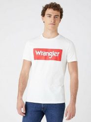 Wrangler Koszulka w kolorze białym rozmiar: L. Białe bezrękawniki Wrangler, l, bez wzorów, z bawełny, bez kołnierzyka, bez ramiączek. Za 56.99 zł.