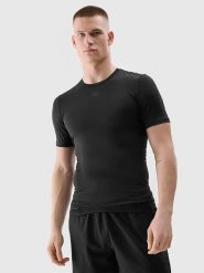 4F Koszulka sportowa w kolorze czarnym rozmiar: L. Czarne t-shirty sportowe 4F, bez wzorów, z materiału, bez ramiączek, outdoorowe. Za 74.81 zł.