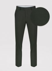 PAKO LORENTE – Ciemnozielone spodnie garniturowe z wełną. Zielone garnitury Pako Lorente, bez wzorów, z lycry. Za 199.99 zł.