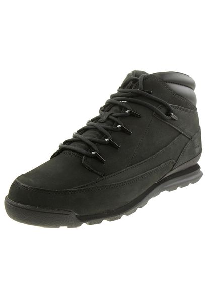 Buty zimowe męskie, Timberland Euro Rock WR Basic. Czarne buty turystyczne Timberland, na zimę, bez wzorów, z materiału, bez zapięcia, trekkingowe. Za 649.99 zł.