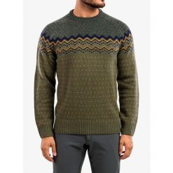 Sweter męski Fjallraven Ovik Knit Sweater. Zielone swetry nierozpinane Fjällräven, m, bez wzorów, bez kołnierzyka, bez ramiączek. Za 739.99 zł.