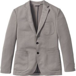 Marynarka ze strukturalnego materiału Slim Fit bonprix szary. Garnitury bonprix. Za 139.99 zł.