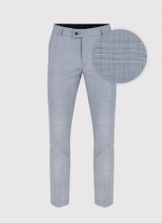 PAKO LORENTE – Niebieskie spodnie garniturowe w kraciasty deseń. Niebieskie eleganckie spodnie Pako Lorente, bez wzorów, z lycry. Za 349.99 zł.