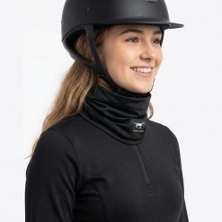 Czapka-komin jeździecki 2 w 1 GALOP WEAR. Czarne szaliki GALOP WEAR, bez wzorów, z materiału. Za 99.00 zł.