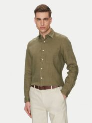 Marc O'Polo Koszula 523 7428 42318 Zielony Regular Fit. Zielone koszule Marc O'Polo, m, bez wzorów, ze lnu, bez kołnierzyka, bez ramiączek. Za 309.99 zł.
