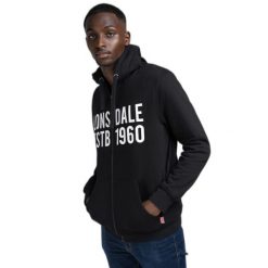 Bluza z kapturem i zamkiem błyskawicznym Lonsdale Solfach. Czarne bluzy z kapturem Lonsdale, l, bez wzorów, z bawełny, z kapturem. Za 248.00 zł.