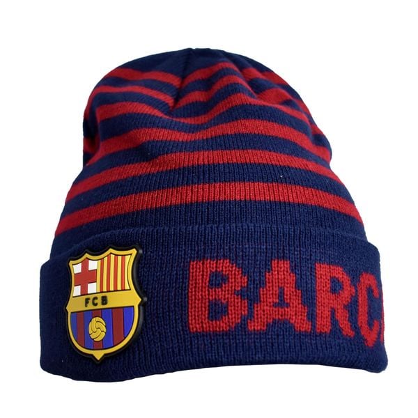 Czapka FC Barcelona BARCA - oficjalna licencjonowana. Niebieskie czapki zimowe FC Barcelona, bez wzorów. Za 99.00 zł.