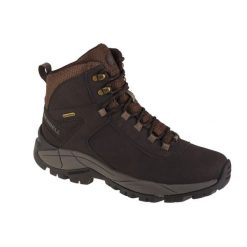 Buty trekkingowe męskie, Merrell Vego Mid Ltr WP. Brązowe buty trekkingowe Merrell, bez wzorów, bez zapięcia. Za 519.99 zł.