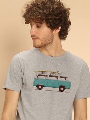 WOOOP Koszulka "Blue Van" w kolorze szarym rozmiar: L. Szare bezrękawniki Wooop, l, bez wzorów, bez kołnierzyka, bez ramiączek. Za 61.95 zł.