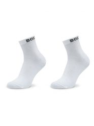 BOSS Skarpety krótkie 50491208 Biały. Białe skarpety Boss, bez wzorów, z bawełny. Za 59.99 zł.